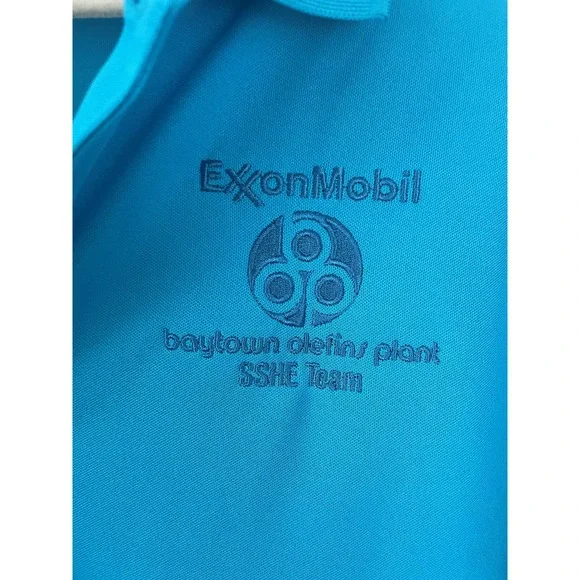 NWT Mens Nike ExxonMobil Bayton Olefins SSHE Team Large Uniform Polo Shirt - Picture 5 of 5
